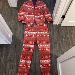 Red Christmas suit